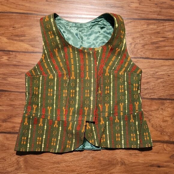 Other - Lithuanian ethnic folk costume girls vest. Green with gold,red,yellow embroidery